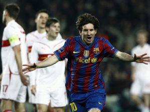 Messi comemora um dos seus gols