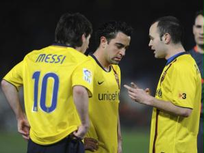 Messi, Xavi e Iniesta