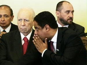 O presidente Luiz Inácio Lula da Silva, o vice-presidente José Alencar, e o ministro dos Esportes...