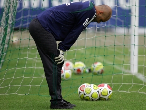 Marcos em treino do Palmeiras